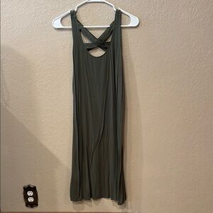 Chic Backless Olive Dress